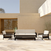 Ensemble de canapés d'extérieur modernes en aluminium, mobilier de jardin et de terrasse, canapé d'extérieur imperméable pour hôtel, villa, complexe hôtelier, OEM ODM