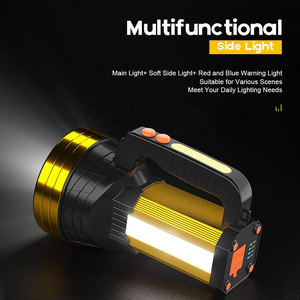 Spotlight đèn pin 8000mAh dây đeo vai 5000 Lumens USB XHP70 Side COB tìm kiếm ánh sáng ngoài trời Đi Bộ Đường Dài siêu sáng tìm kiếm ánh sáng - Product Image 2