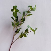 Feuille de menthe artificielle de haute qualité au toucher réel, douce, pour arrangements, décoration intérieure, plante verte, mariage, jardinage, festival