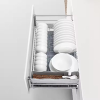 Solução de Organização de Armários com Gaveta Deslizante de Metal para Talheres, Design Moderno, Ferragens Nano para Cozinha, Economia de Espaço