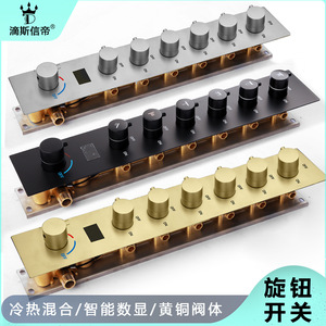 Corps de robinet de douche en laiton Disixindi 2 cm, commande manuelle, passage direct, pour installation encastrée dans la salle de bain - Product Image 3