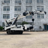 Mini-grue araignée de 5 tonnes - Grue sur chenilles électrique diesel avec stabilisateurs hydrauliques certifiée CE