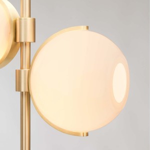 Lampe de table sphérique en verre moderne, source de lumière LED, base E27, commande par interrupteur, éclairage décoratif pour chambre à coucher - Product Image 3