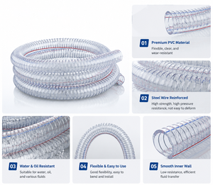 <span class=keywords><strong>Tuyau</strong></span> flexible en PVC transparent renforcé de fil <span class=keywords><strong>d</strong></span>'acier, <span class=keywords><strong>tuyau</strong></span> <span class=keywords><strong>d</strong></span>'<span class=keywords><strong>aspiration</strong></span> <span class=keywords><strong>spiralé</strong></span> pour le transfert <span class=keywords><strong>d</strong></span>'eau, <span class=keywords><strong>d</strong></span>'air et de liquides, <span class=keywords><strong>tuyau</strong></span> industriel en PVC - Product Image 6