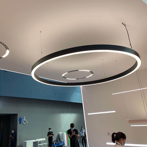 Lampada a Sospensione LED Circolare 100W, Profilo in <span class=keywords><strong>Alluminio</strong></span>, Angolo di Illuminazione 120°, Dimmerabile, Garanzia 3 Anni, Luce Bianca - Product Image 2