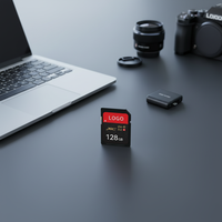 Vente Flash Carte SD3.0 en Plastique V30 U3 C10 128 Go-512 Go 160 Mo/s Lecture Haute Vitesse DDR200 pour Appareils Photo et Appareils Mobiles