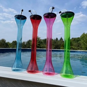 Puppy Shape Yard Cup Slushy Cup 16oz With Strap Reusable PET Plastic Custom Color Custom Logo Wholesale - Product Image 1