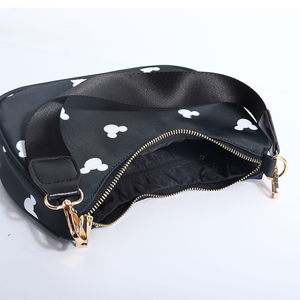 Two Adjustable Strap Ladies Girl Sling Messenger Crossbody Nylon All <strong>Over</strong> Print Handbag Theme Park Women <strong>Shoulder</strong> Crescent <strong>Bag</strong> - Product Image 5