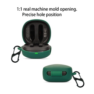 Étui pour <span class=keywords><strong>QCY</strong></span> <span class=keywords><strong>T13</strong></span> X Étui de protection en silicone antichoc pour écouteurs avec crochet pour <span class=keywords><strong>QCY</strong></span> <span class=keywords><strong>T13</strong></span> X Étui pour écouteurs sans fil en silicone - Product Image 5