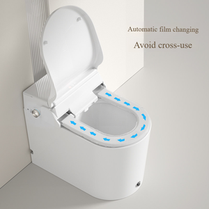 Nouvelle conception de siège intelligent avec levage automatique du couvercle, protection en mousse dense, chauffage du siège, <span class=keywords><strong>changement</strong></span> automatique de film, siphon en S inclus, montage au sol - Product Image 3