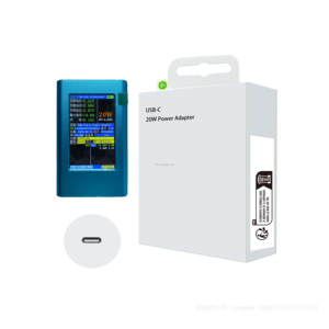 Hộp màu xanh YG-628 Tester 20W ID Sạc EU cắm PD nhanh chóng sạc chúng tôi cắm USB-C Power <span class=keywords><strong>Adaptor</strong></span> - Product Image 4