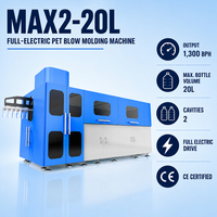 Machine de fabrication de bouteilles PET 20L entièrement électrique, 2 cavités, 1300 BPH, équipement de soufflage de barils d'eau, certifiée CE, clé en main