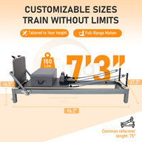 Machine de Pilates Reformer en alliage d'aluminium à glissement silencieux et haute sécurité, avec ressorts de résistance réglables – Nouveauté 2026, Offre Spéciale