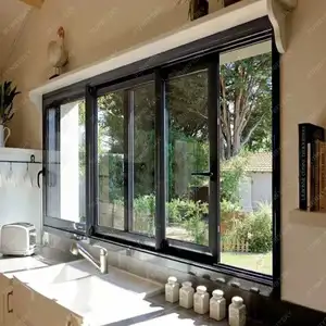 Sunnysky finestre scorrevoli in stile americano con doppi vetri finestra scorrevole in alluminio finestra scorrevole in vetro riflettente