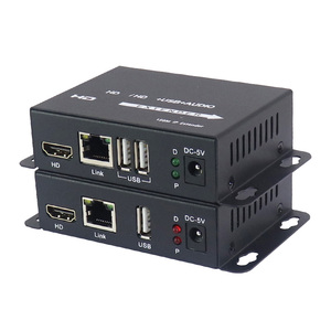 HD Máy phát quang Ethernet chuyển đổi HD + USB âm thanh video máy phát quang mạng Extender chuyển đổi 1-Cặp - Product Image 1