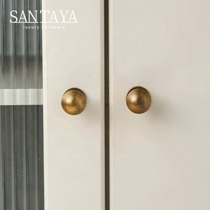 Santaya Solid Antiek Geborsteld Messing Handgrepen Keuken Kastgrepen Slaapkamer Garderobe Ladeknoppen Meubels Bronzen Handgreep - Product Image 3