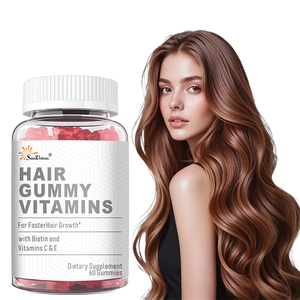 Gummies de Vitamines Naturelles pour la Croissance des Cheveux OEM/ODM Personnalisées, Supplément Biotine C <span class=keywords><strong>E</strong></span> pour Adultes, Cheveux Plus Forts et Plus Sains, 2 Gummies par Jour, 60 Gummies - Product Image 1