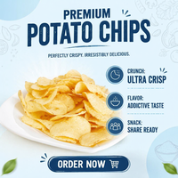 Chips de pommes de terre croustillantes aromatisées, coupées en bâtonnets, de haute qualité, collation saine pour toute la famille