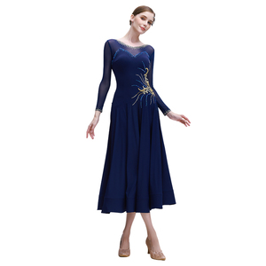 M-24014-1 Custom New International Standard Ballroom <strong>Dance</strong> <strong>Dress</strong> High Quality <strong>Chiffon</strong> Practice Training <strong>Dance</strong> <strong>Dresses</strong> for Sale - Product Image 1