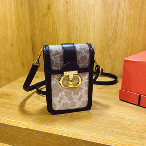 Damen-Umhängetasche mit Retro-Print, stilvolle vertikale kleine quadratische Form. Aus PU-Material, modische Schulter Bag.708 - Product Image 3