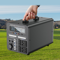 Station d'alimentation portable à panneaux solaires 1200W 1080Wh, batterie LiFePO4 extérieure, onde sinusoïdale pure 220V AC/DC, compatible voiture, alimentation de secours
