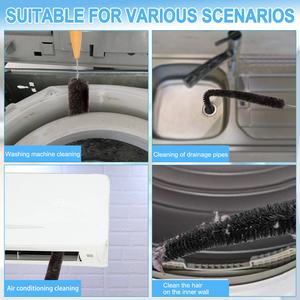 Brosse à poussière flexible à poils foncés avec manche huilé en fil d'acier inoxydable <span class=keywords><strong>pour</strong></span> la maison, la voiture, le nettoyage des biberons <span class=keywords><strong>pour</strong></span> rouleau de lavage - Product Image 5