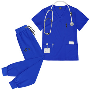 42109 Nouvel ensemble de blouses médicales unisexe en Spandex respirant, production en gros, tissu doux, uniforme d'infirmière, jersey OEM - Product Image 3