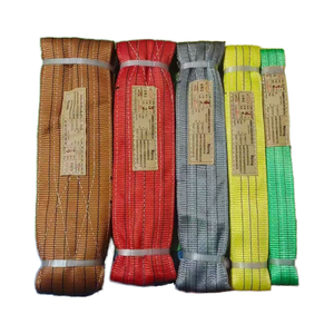 1 tấn nhà máy tùy chỉnh cường độ cao 100% polyester đầy màu sắc nâng cáp treo phẳng nâng vành đai polyester <span class=keywords><strong>Sling</strong></span> - Product Image 1
