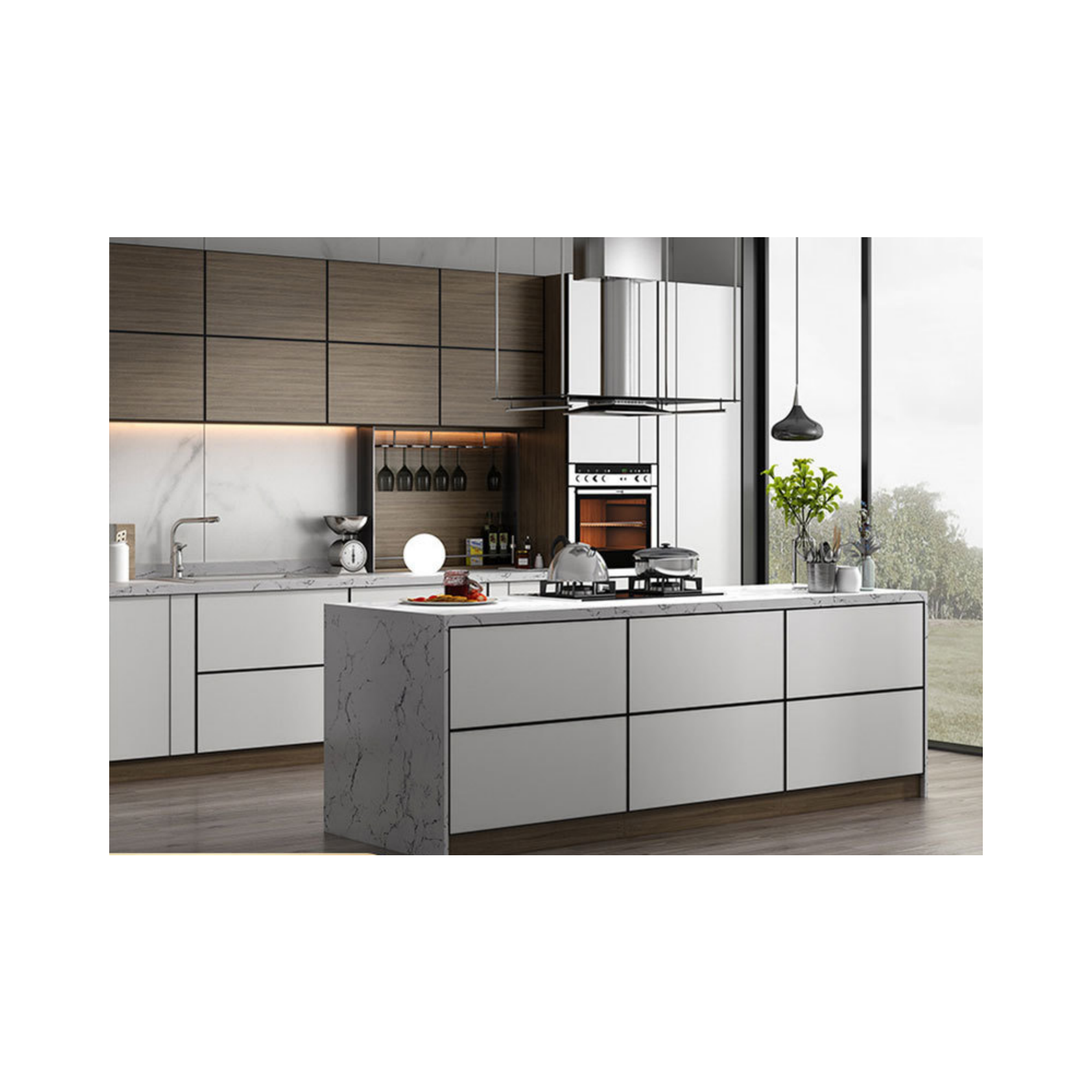 2024 New Arrival Modern Prefab Integrated Fitted Smart Cuisine Kitchen Cabinets Complete Sets for the Kitchen · image 3