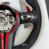 Volant décoratif rouge personnalisé MP adapté aux BMW M3 M4 M5 M6 F30 F10 F15 F36 F01 F20 F22 F25 F31 F32 F80 E70 E71 E90 E84