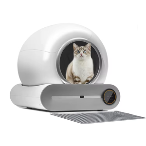 Caja de arena para gatos de autolimpieza automática controlada por aplicación inteligente, inodoro electrónico para mascotas con caja de arena de plástico, suministros para gatos - Product Image 3