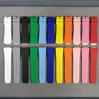 Bracelet de montre en fluororubber personnalisé de qualité supérieure avec maillons en alliage de titane, bracelet de remplacement pour montre 7201