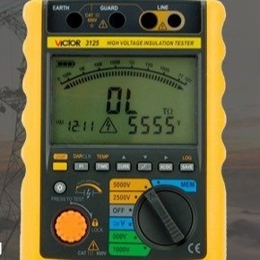 Testeur de résistance d'isolement Victor VC3125 1 kV Mégohmmètre Testeur haute tension - Product Image 3
