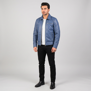 Chaqueta de Cuero Delgada y Moderna para Hombre, Abrigo de Moda para Primavera, Otoño e Invierno - Product Image 1