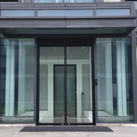 Puerta Corredera Eléctrica de Entrada con Aislamiento Térmico y Acústico, de Aluminio con Rotura de Puente Térmico y Sensor Automático, de Alta Eficiencia Energética
