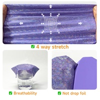Tissu élasthanne extensible 4 directions brillant, irisé, holographique, effet craquelé, faible MOQ, pour justaucorps de danse, vêtements de performance et maillots de bain