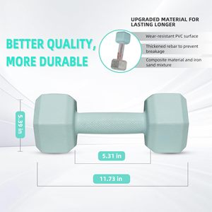Iron Neoprene Anti-Slip <b>Dumbbell</b> Sets 5/10/15/20lbs 5 Colors Unisex Home Gym Fitness Free Weights - Product Image 2