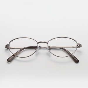 <span class=keywords><strong>2026</strong></span>年新型カスタムロゴ入りチタンシルバーワイヤー眼鏡、オーバルヴィンテージスタイルフレーム、男女兼用 - Product Image 3
