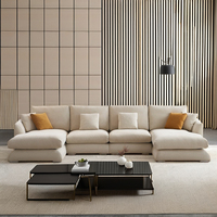 Canapé modulaire en plumes minimaliste nordique, canapé design italien, ensemble de canapés pour la maison, salon, meubles de maison, canapé en forme de U