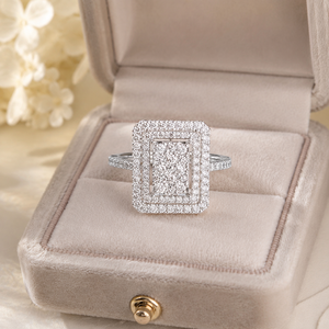 Anello di Lusso con Zirconi Incastonati per Donne, Elegante Gioiello Scintillante alla Moda - Product Image 6