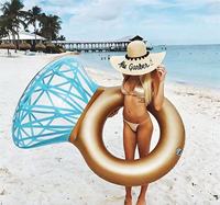 Bouée de piscine gonflable personnalisée en forme de diamant Beckon, géante et étincelante, pour accessoires photo romantiques