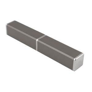 Caja de Aluminio Cuadrada Gris, Contenedor Decorativo de Almacenamiento - Product Image 1
