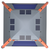 Tente de camping gonflable solaire avec pompe à air électrique, gonflage automatique en 1 minute, tente de glamping de luxe 4 saisons avec panneau solaire