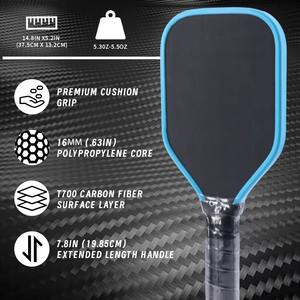 <span class=keywords><strong>Raquette</strong></span> de pickleball en fibre de carbone avec point de frappe optimal, tête de <span class=keywords><strong>mini</strong></span>-<span class=keywords><strong>raquette</strong></span> et manche extra long - Product Image 4
