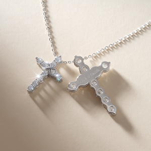 เพชร<span class=keywords><strong>โม</strong></span>อิส925สเตอริงเงิน VVS จี้กางเขนทอง14K สร้อยคอชุบทองผู้หญิงภรรยาเครื่องประดับศรัทธาทางศาสนา - Product Image 1