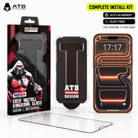 Kit d'installation facile ATB Dust Removal Magic Box, protection d'écran en verre trempé HD transparent pour iPhone 18 17 16 Pro Max