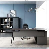 Bureau de direction en bois personnalisable, bureau administratif moderne en forme de L haut de gamme, bureau de direction ergonomique