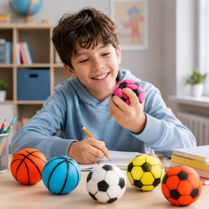 Pelotas de Juguete Antiestrés al por Mayor, Surtido de Pelotas de Fútbol y Baloncesto con Púas Sensoriales para Regalos de Fiesta y Tiendas Minoristas - Product Image 2