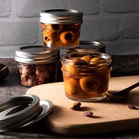 Vente en gros de pots en verre Mason à ouverture standard de 4 oz avec couvercles pour confiture, desserts, cadeaux de mariage, cadeaux DIY