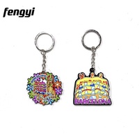 Porte-clés Souvenirs Vente Chaude Porte-clés en Acrylique Imprimé Toutes Formes Style Barcelone Décoration de Maison